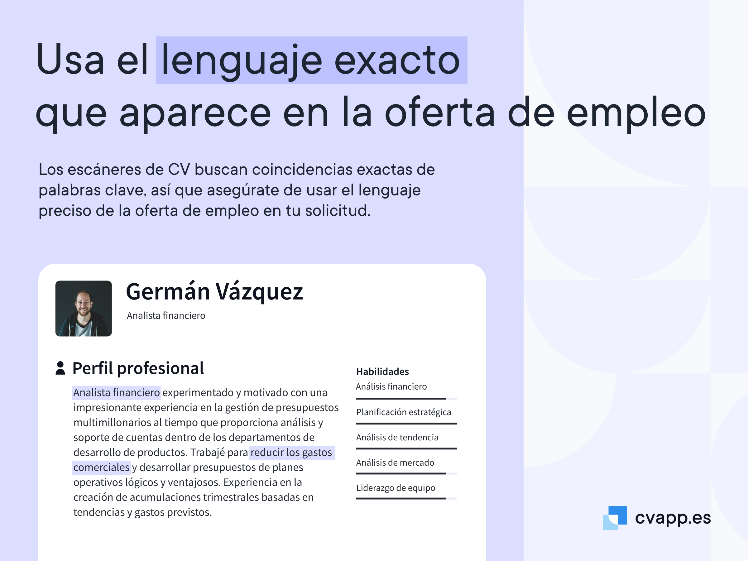 Ejemplo de cómo usar un lenguaje exacto de la descripción del trabajo Ejemplo de cómo usar un lenguaje exacto de la descripción del trabajo
